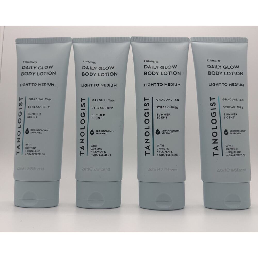 Lot of 4 Tanologist Daily Glow Hydrating Gradual Tan Lotion Light To Medium 8.4